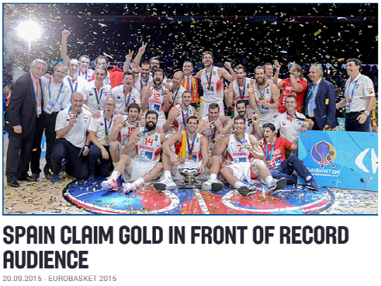 Euro Basket Champion Spain